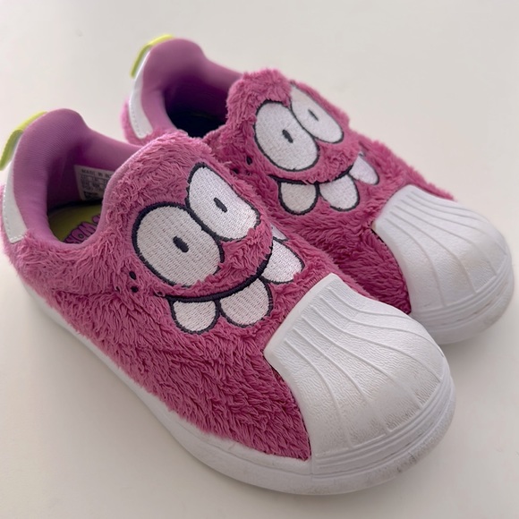 Adidas X Kevin Lyons Fuzzy Pink Monster Superstar 360 C Little Kids Shoes - Picture 8 of 13
